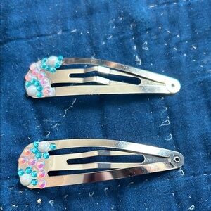 Homemade Diamond art hair clips
